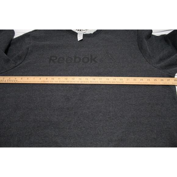 Reebok Men's 3XL Charcoal Gray Sweatshirt Logo Fleece lined Outdoors Camping - Picture 10 of 15